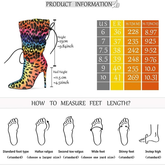 SOPHITINA Thigh High Rainbow Boots Stretchy Pointed Toe High Heels Boots Size 36 - Picture 9 of 9